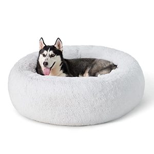 lot 44393 image: Bedsure Calming Dog Bed for Large Dogs, 36 Inches