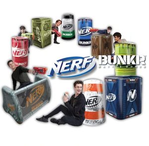 lot 44409 image: NERF BUNKR Stadium Pack Inflatable Battlezone