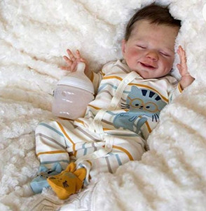 lot 44494 image: NPK Reborn Baby Doll, Boy,Real Life Sleeping Baby Doll