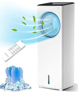lot 44536 image: UPALAK Evaporative Air Cooler, 3-IN-1 Portable Air Conditioner Personal Bladeless Tower Fan