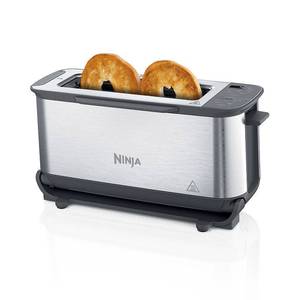 lot 1567 image: Ninja - Foodi 2-Slice Toaster Oven with Flip Functionality - Stainless Steel