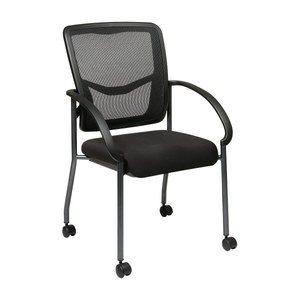 lot 1568 image: Office Star Products Pro Grid Back Visitors Chair