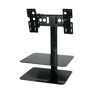 lot 1572 image: ESL422B-T - Wall mount with 2 Shelves for TVs up uo 40, Black