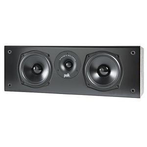 lot 2582 image: Polk Audio - T30 100 Watt Home Theater Center Channel Speaker (Single) Dolby and DTS Surround - Black