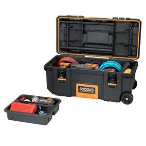 lot 2559 image: RIDGID 28 in. Mobile Job Box, Black