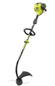 lot 5523 image: Ryobi 25 cc 2-Stroke Attachment Capable Full Crank Curved Shaft Gas String Trimmer