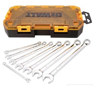 lot 5535 image: DEWALT Wrench Set, 8 Wrenches, Silver