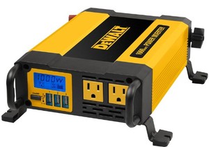 lot 5560 image: DEWALT Power Inverter, Orange, Black, 10.25 x 7