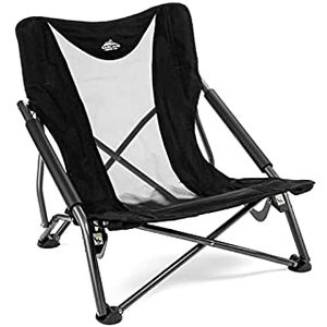 lot 2473 image: Cascade Mountain Tech Camping Chair - Low Profile Folding Chair for Camping, Beach, Picnic, Barbeques, Sporting Event with Carry Bag , Black (B01EVQ1Y6W)