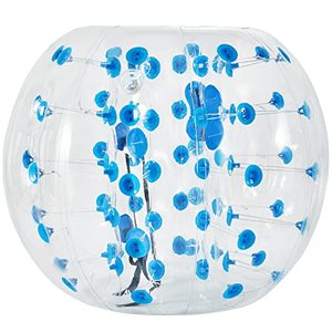 lot 2479 image: Happybuy Inflatable Bumper Ball 4 FT  1.2M Diameter, Bubble Soccer Ball, Blow It Up in 5 Min, Inflatable Zorb Ball for Adults or Children (4 FT, Blue Dot)