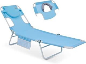 lot 2480 image: #WEJOY Beach Lounge Chairs for Outside Face Down Tanning Chair Lightweight Folding Chaise Lounge Outdoor Indoor Reclining Beach Chair with Removable Pillow for Sunbathing,Patio,Pool,Lawn,Backyard