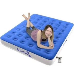 lot 6469 image: EnerPlex Never-Leak Camping Series Twin xl Camping Airbed with High Speed Pump Air Mattress Single High Inflatable Blow Up Bed for Home Camping Travel