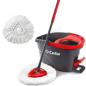 lot 6473 image: O-Cedar Easywring Microfiber Spin Mop & Bucket Floor Cleaning System with