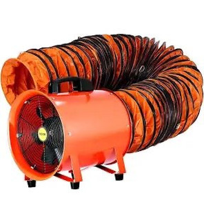 lot 6479 image: VEVOR Utility Blower Fan, 12 Inches, 520W 2295 CFM High Velocity Ventilator w 16 ft5 m Duct Hose, Portable Ventilation Fan, Fume Extractor for Exhausting & Ventilating at Home and Job Site