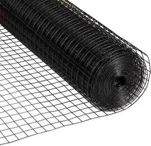 lot 6481 image: Black Vinyl Coated Welded Wire Mesh Size 1.5 inch by 1.5 inch (4 ft. x 50 ft.) (approx)