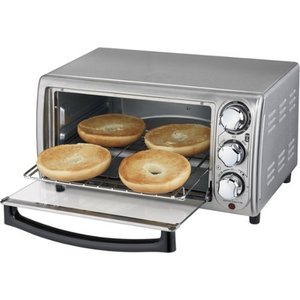 lot 6503 image: Hamilton Beach - 4-Slice Toaster Oven - Stainless steel