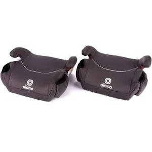 lot 6504 image: Diono Solana, Pack of 2 Backless Booster Car Seats, Lightweight, Machine Washable Covers, 2 Cup Holders, Charcoal