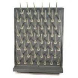 lot 6522 image: Vevor Lab Drying Rack Removable Pegs Polypropylene Pegboard Grey w Pegs