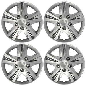 lot 2331 image: Custom Accessories 96411 GT-5 Silver 15 Wheel Cover Set of 4