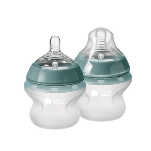 lot 5588 image: Tommee Tippee Closer to Nature Soft Feel Silicone Baby Bottle, Breast-like Nipple, Anti-Colic, Stain & Odor-resistant, 5 ounce - 2 Count