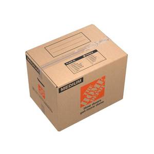 lot 5641 image: 10pk The Home Depot 21 in. L x 15 in. W x 16 in. D Medium Moving Box with Handles