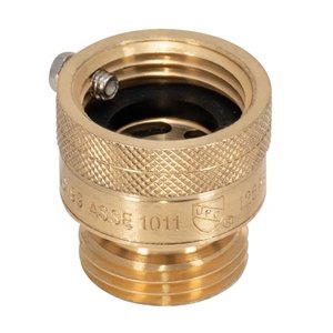 lot 5658 image: 4pk EZ-FLO 20199 Hose Bibb Anti-Siphon Vacuum Breaker Fittings 34 inch FHT x 34 inch MHT Brass