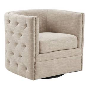 lot 5674 image: Milton Swivel Chair - Cream - Retail $509.99