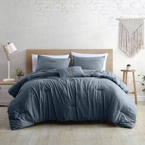 lot 2403 image: Modern Threads Beck Comforter Set with Coordinating Throw Pillow, Blue, King