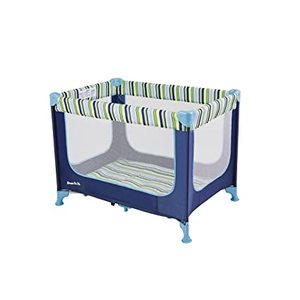 lot 2370 image: Dream On Me Zodiak Portable Playard with shoulder strap carry bag in Navy