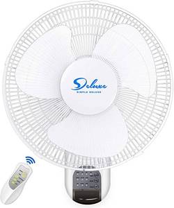 lot 2371 image: Simple Deluxe 16 Inch Adjustable Tilt, Digital Household Wall Mount Fans, 90 3 1