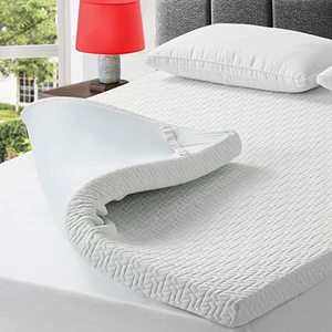 lot 2386 image: King Size Memory Foam Mattress Topper