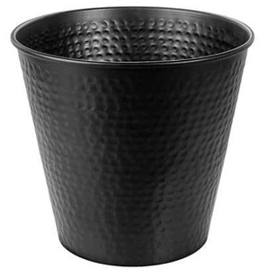 lot 5594 image: Black 8 x 9 Metal Waste Bin