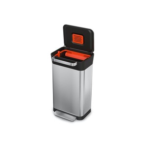 lot 5643 image: Titan Trash Compactor Step Trash Can Stainless