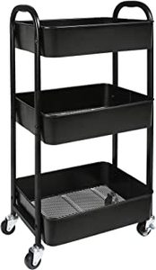 lot 5640 image: 3 Layer Rolling Multi Purpose Cart Black