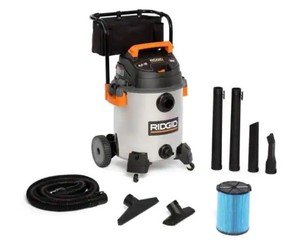 lot 650 image: Ridgid 16 Gal Stainless Steel Vacuum, 30 x 17