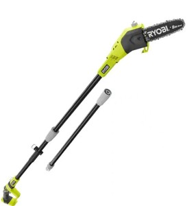 lot 3327 image: 8 Ryobi Cordless Pole Saw Kit,Green