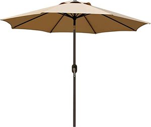 lot 2428 image: Tan Outdoor Patio Umbrella