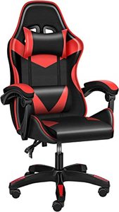 lot 3305 image: FN Gaming Chair, Red And Black