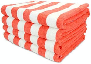 lot 29730 image: Oversized beach towels Ringspun Cotton Double Yarn Strength, Perfect Coral Striped Pool Towel, Beach Towel, Bath Towel  (Set of 3)