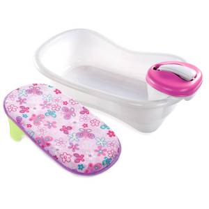 lot 29740 image: Summer Newborn-to-Toddler Bath Center & Shower, Pink