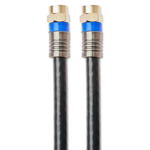 lot 29755 image: ONN Quadshield Coaxial Cable 100 Feet, Black