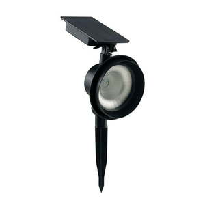 lot 29773 image: Better Homes & Gardens Solar Powered Black Metal Color Lock LED Spotlight 120 Lumens