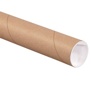 lot 29788 image: Aviditi Kraft Mailing Tubes with Caps, 3 x 15, Pack of 24, for Shipping, Storing, Mailing, and Protecting Documents, Blueprints and Posters