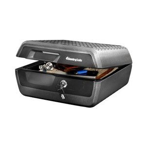 lot 30123 image: SentrySafe CHW30200 Fire-Resistant and Water-Resistant Box Safe with Tubular Key Lock, 0.36 Cu. ft.