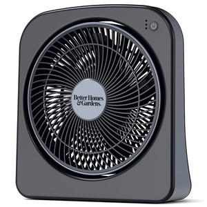 lot 30128 image: Better Homes & Gardens Dual Power Portable Fan, IndoorOutdoor Use, 3 Speeds, Black  (9)