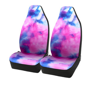 lot 30139 image: Auto Drive 5 Piece Seat Cover Kit Summer Sunset Tie Dye Colorful Polyester, Universal Fit, 2030SC01