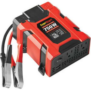 lot 30164 image: EverStart 750 Watts Vehicle Power Inverter Converter 12V DC to 110V AC