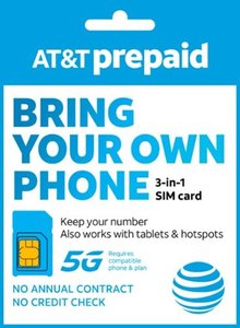 lot 30168 image: AT&T SIM Kit   (Retails over $40)  (Set of 4)