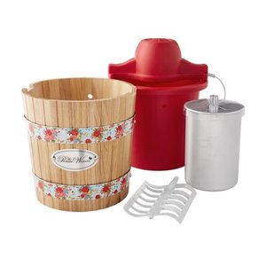 lot 30181 image: The Pioneer Woman 4 Quart Ice Cream Maker, Sweet Rose