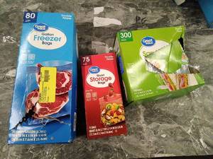 lot 30202 image: Disposable Bags Bundle (3pcs)  (See photos)  (SOLD AS IS)